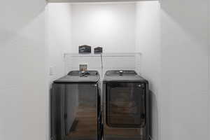 Laundry area with independent washer and dryer
