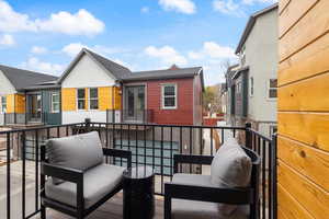 Balcony featuring an outdoor hangout area