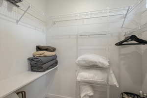 View of walk in closet