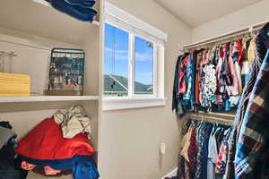 View of spacious closet