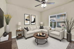 Virtually Staged Living Room