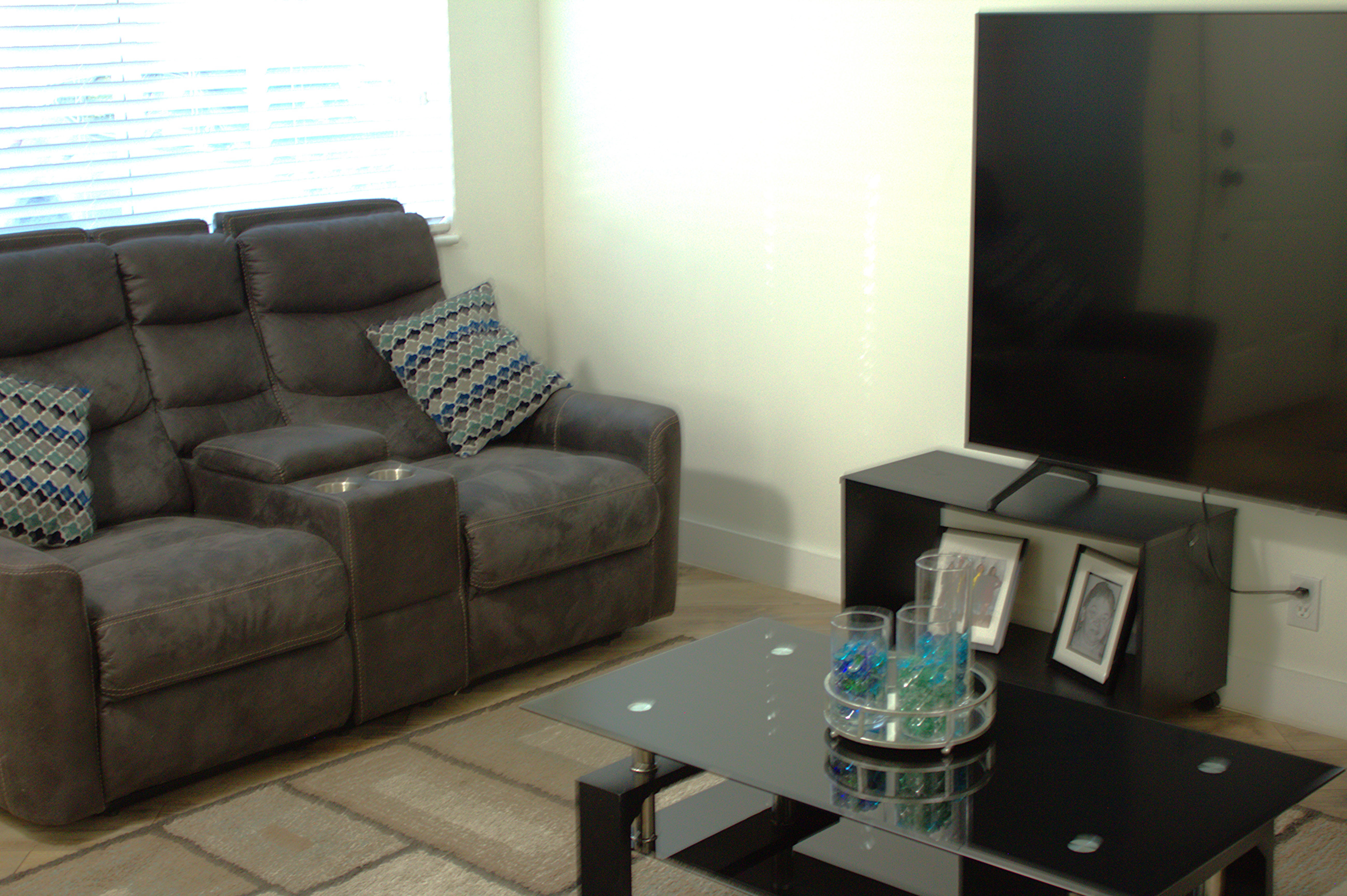 Living room featuring baseboards