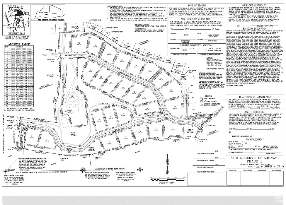 Map of parcels