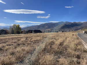 Mountain view with rural landscape