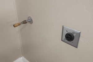 Detailed view of a shower