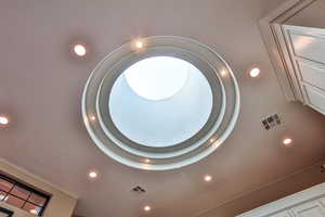 Detailed view of recessed lighting