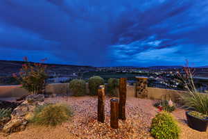 View of yard with a mountain view