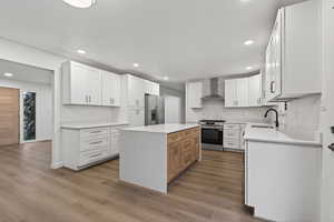 All new appliances, cabinets, sink, countertops and faucet.  New refrigerator included