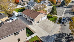 Aerial view of residential area