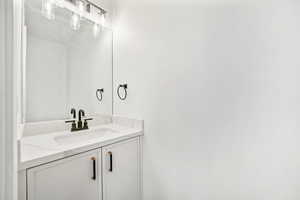 Bathroom featuring vanity