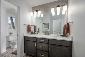 Dual sinks = relationship saver. Plus a walk-in shower that actually feels spa-worthy.