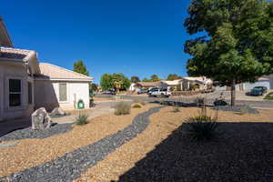 View of yard featuring a residential view