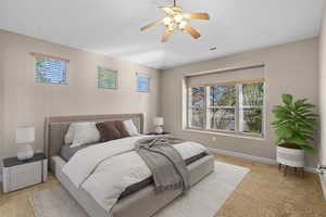 Room is virtually staged.