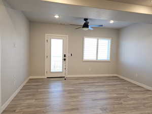 Basement walk out family room.