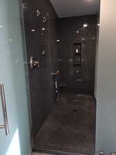 Basement oversized shower