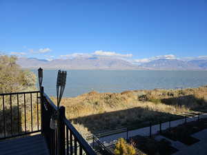 Water view with mountains