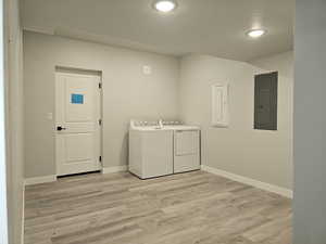 Basement laundry area