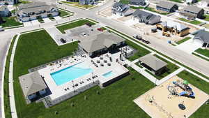 Aerial view of Elk Mountain HOA amenities that this home has access to