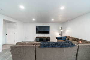 Basement is plumbed for a future kitchenette