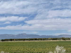 Mountain view with rural landscape