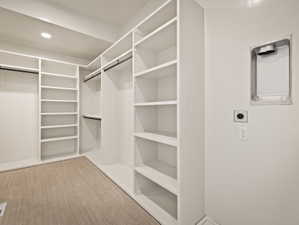 View of walk in closet