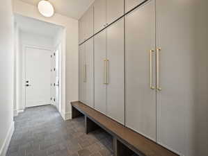 Mudroom with baseboards