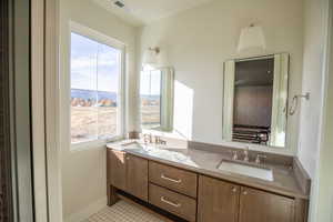 Bathroom with double vanity