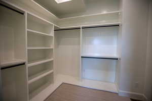 View of walk in closet