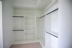 View of walk in closet