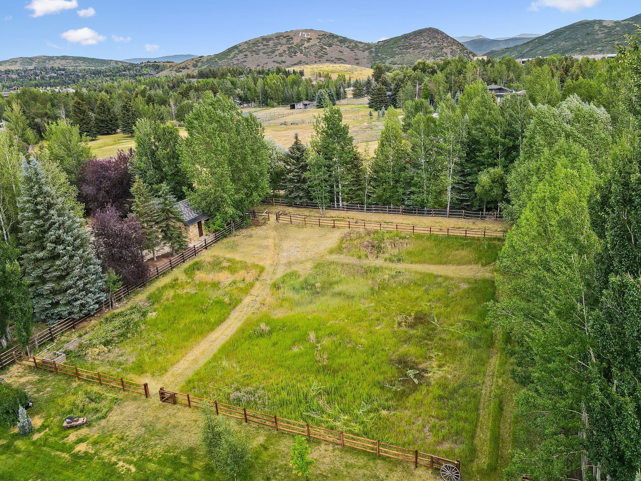 View of rural area with mountains