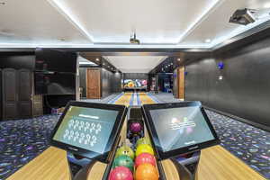 Playroom featuring a bowling alley