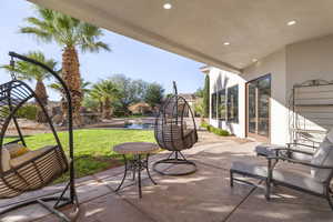 View of patio / terrace featuring an outdoor pool