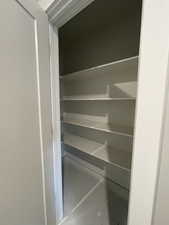 Downstairs hallway closet