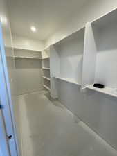 Downstairs walk-in closet