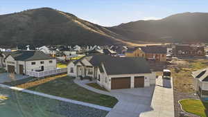 Mountain view featuring nearby suburban area