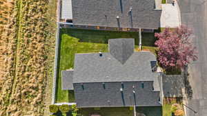 View from above of property