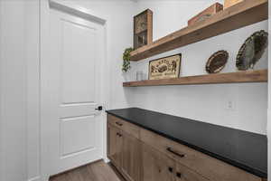 Detailed view of wood finished floors