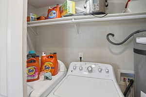 Washroom featuring washer and dryer in Kitchen