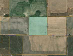 Aerial overview of property's location with property boundaries highlighted