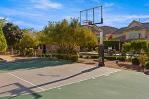 View of basketball court featuring community basketball court