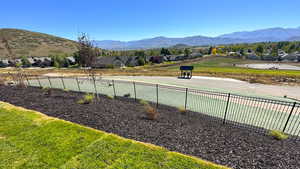 Mountain view featuring nearby suburban area