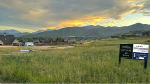 Mountain view featuring rural landscape