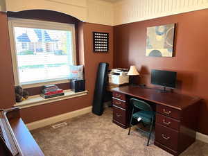Office or bedroom on the main floor. Morning sun.Closet organizer.