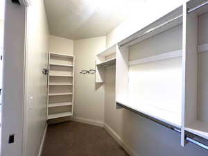Huge walk in master closet.
