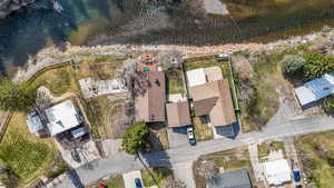 Aerial view of residential area