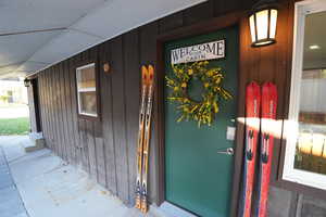 Entrance to property with covered porch