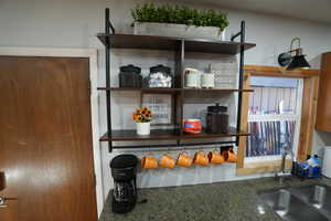 Kitchen view of a sink