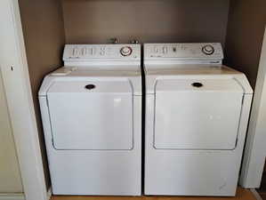 Laundry area featuring washer and dryer