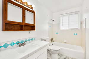 Bathroom with  shower combination and vanity