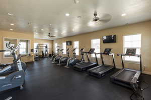 This is the smaller of 2 gyms also provided in the Foxboro North HOA.